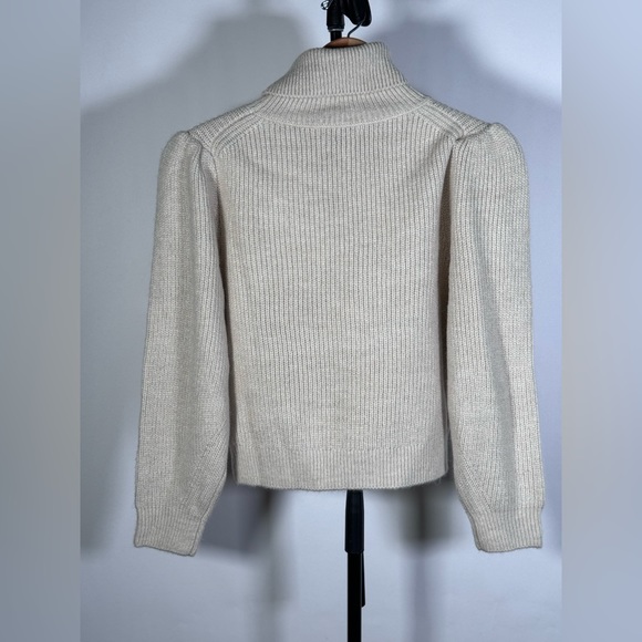 New JCrew Cropped puff-sleeve turtleneck sweater - Picture 2 of 5